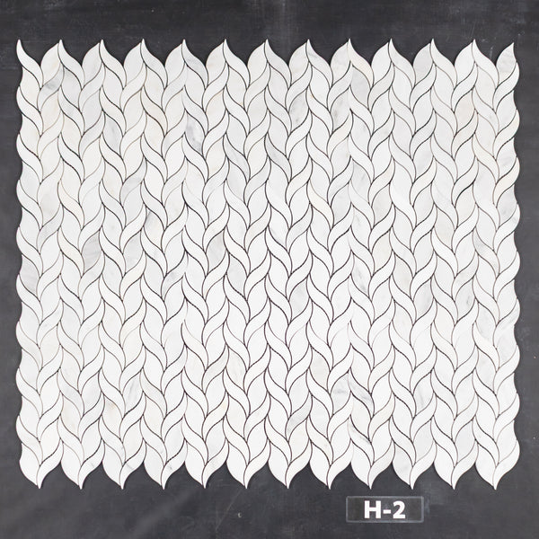 Pearl White Petal Mosaic Honed