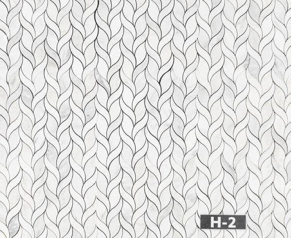 Pearl White Petal Mosaic Honed