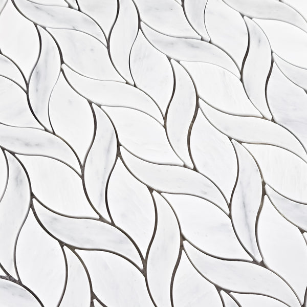 Pearl White Petal Mosaic Honed