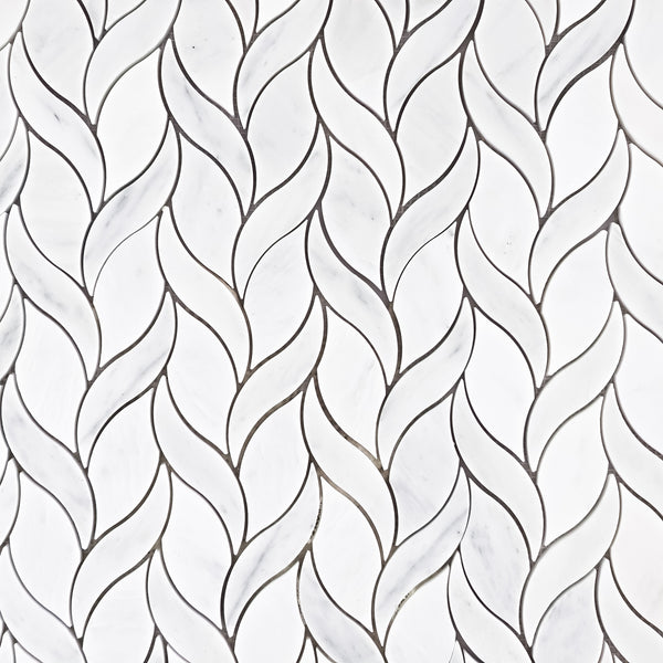 Pearl White Petal Mosaic Honed