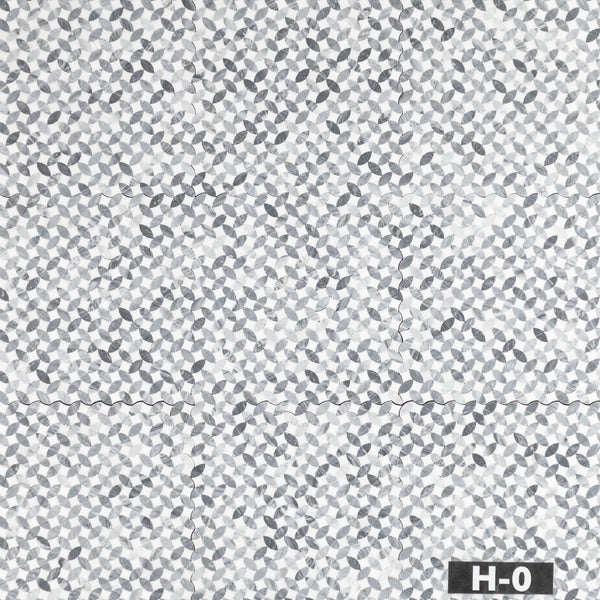 White Thassos & Bardiglio Nuvolato Twilight Mosaic Honed