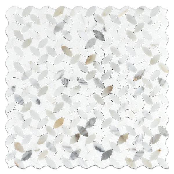 White Thassos & Calacatta Gold Twilight Mosaic Honed