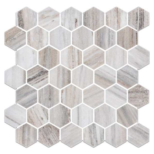 Cinnamon Beige 2" Hexagon Mosaic Honed