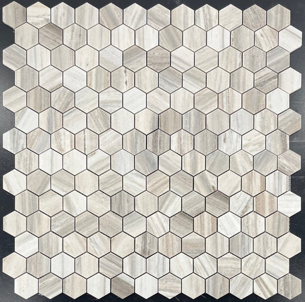 Cinnamon Beige 2" Hexagon Mosaic Honed