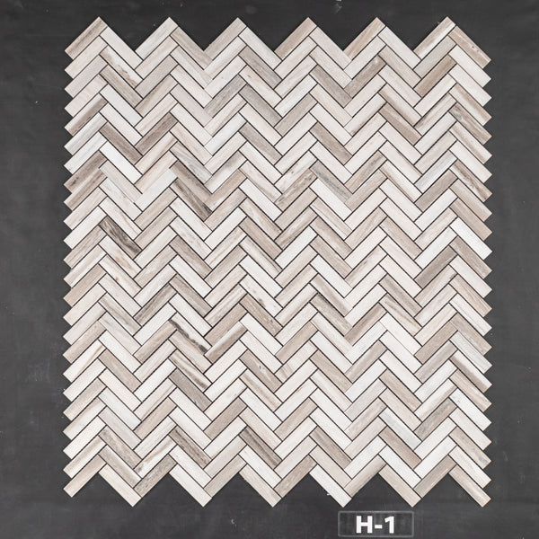 Cinnamon Beige 1" x 4" Herringbone Mosaic Honed