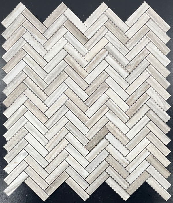 Cinnamon Beige 1" x 4" Herringbone Mosaic Honed