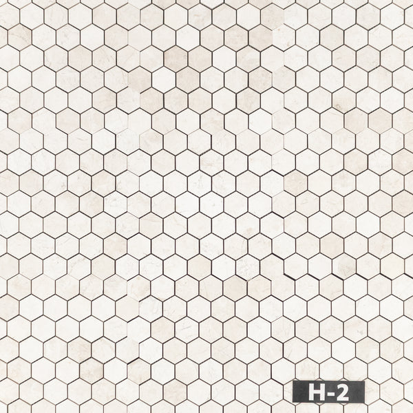 Alba Nova 2" Hexagon Mosaic Honed