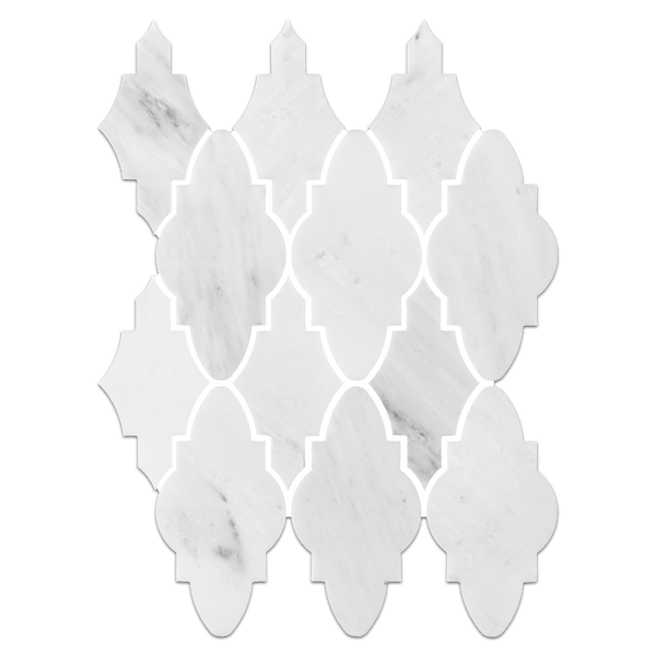 Pearl White Elisa Mosaic Honed