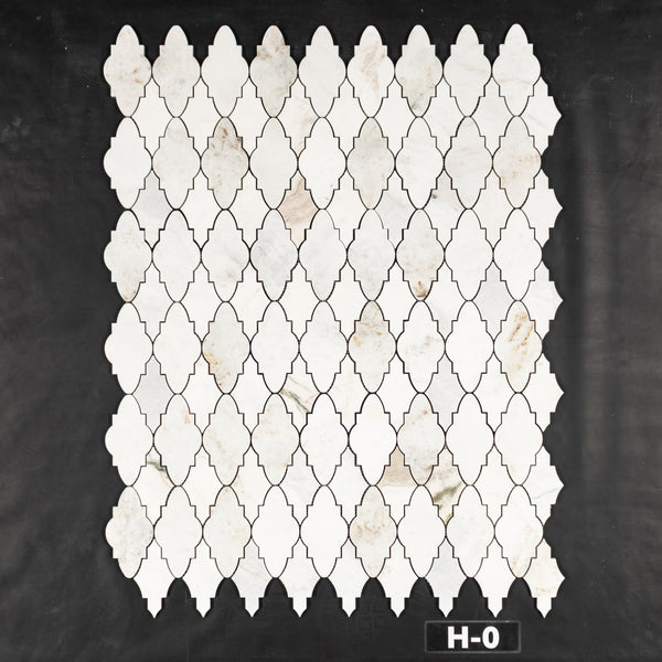 Bianco Oro Elisa Mosaic Honed