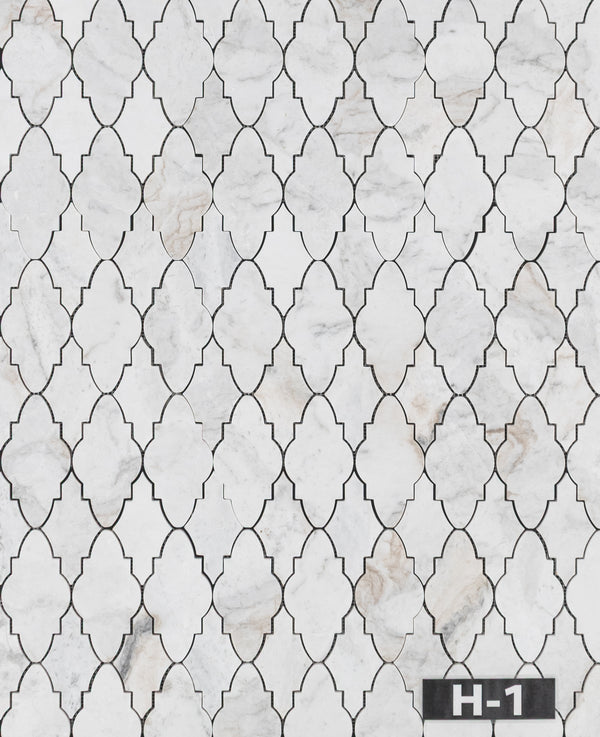 Bianco Oro Elisa Mosaic Honed