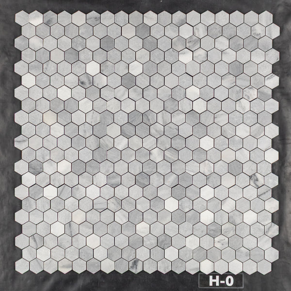 Blue Mist 2" Hexagon Mosaic Honed