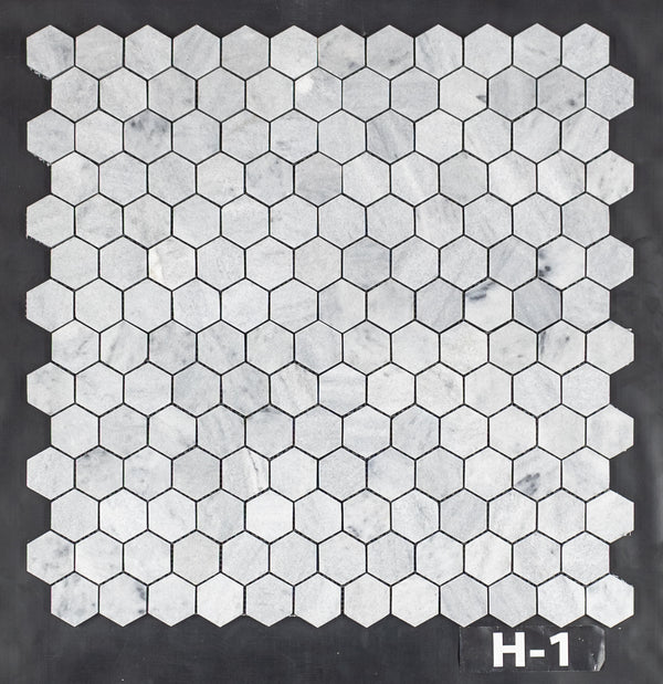 Blue Mist 2" Hexagon Mosaic Honed