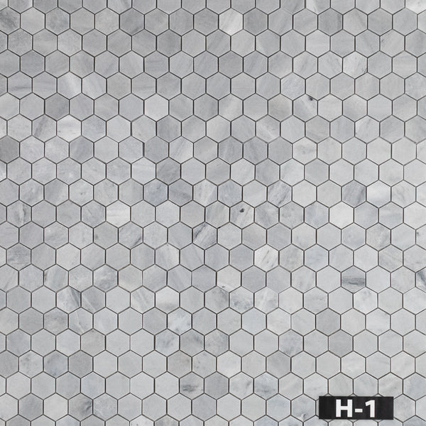Blue Mist 2" Hexagon Mosaic Honed