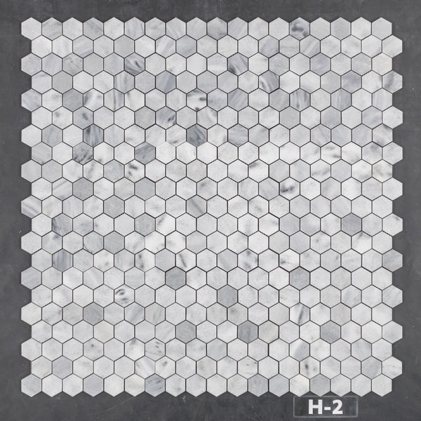 Blue Mist 2" Hexagon Mosaic Honed