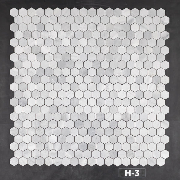 Blue Mist 2" Hexagon Mosaic Honed