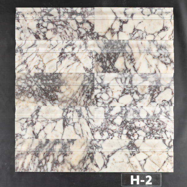 Bianco Violetta Base Molding Honed