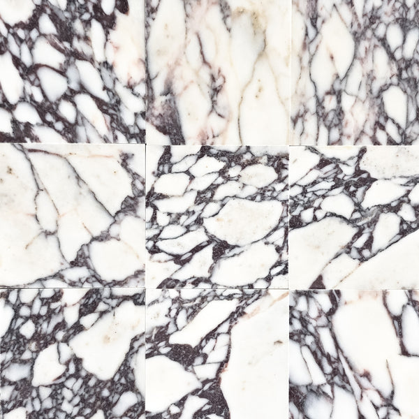 Bianco Violetta 4" x 4" Honed
