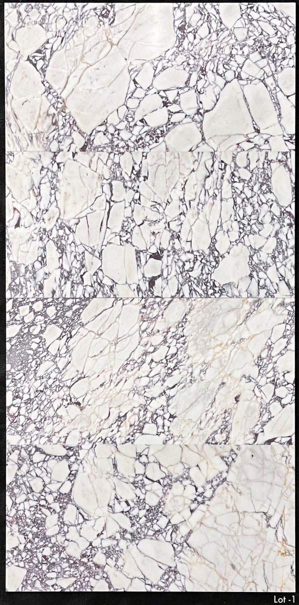 Bianco Violetta 18" x 36" Honed