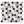 Tri-Blend (Negro - Blanco absoluto - Gris templo) Mosaico hexagonal pulido de 1 1/4