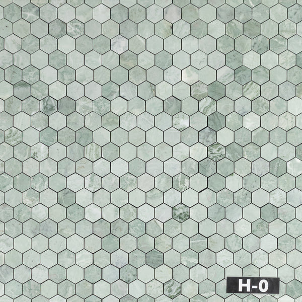 Emerald Green 2" Hexagon Mosaic Honed