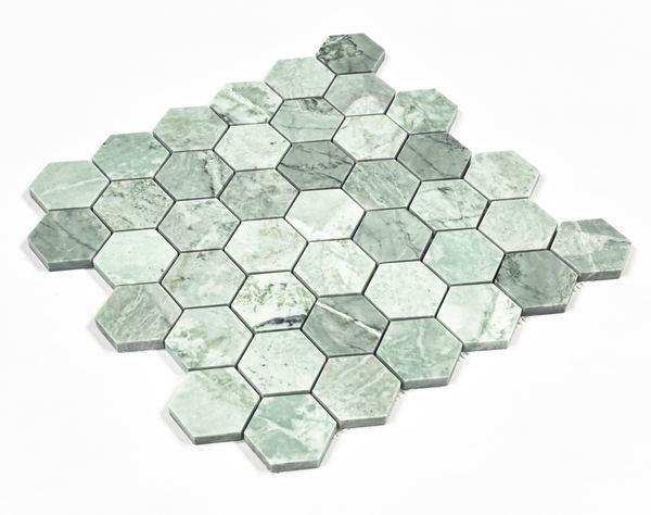 Emerald Green 2" Hexagon Mosaic Honed - Elon Tile & Stone