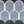 Mosaico Blanco Thassos y Azul Macauba Curvosa Pulido