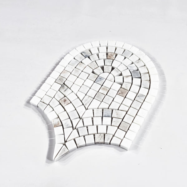 Bianco Oro & White Thassos Curvosa Mosaic Honed