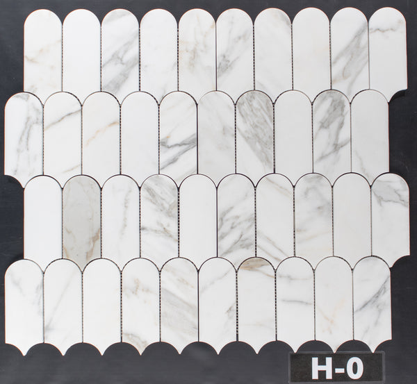 Calacatta Gold Wave Mosaic Honed