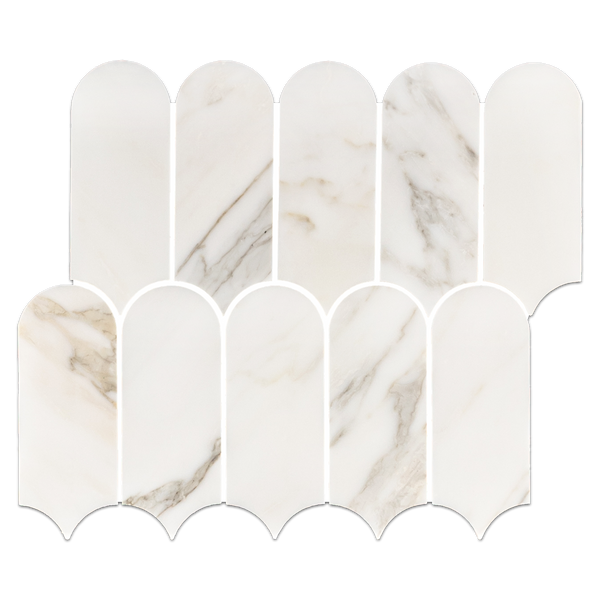 Calacatta Gold Wave Mosaic Honed