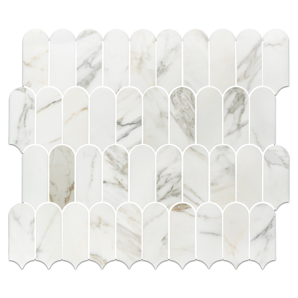 Calacatta Gold Wave Mosaic Honed