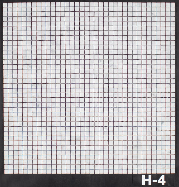 Bianco Carrara 5/8" x 5/8" Square Mosaic Honed