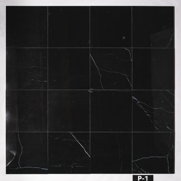 Black 12" x 12" Polished