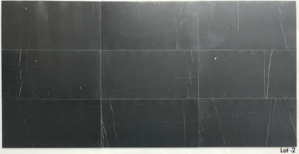 Black 12" x 24" Polished