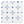 Silueta de Thassos blanca con mosaico azul Celeste y Azul Macauba pulido