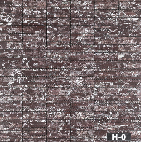 Rosso Levanto Stack Mosaic Honed
