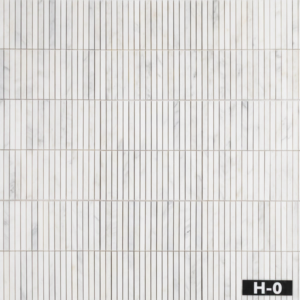 Pearl White Stack Mosaic Honed