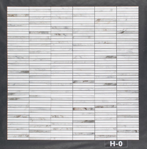 Bianco Oro Stack Mosaic Honed