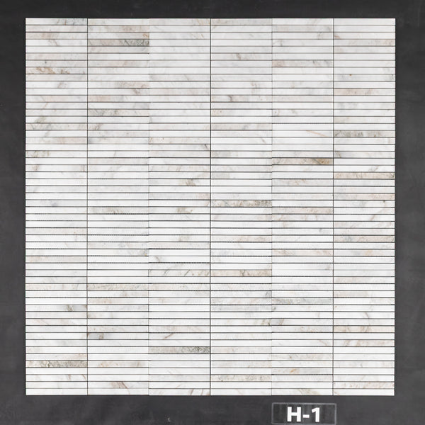 Bianco Oro Stack Mosaic Honed