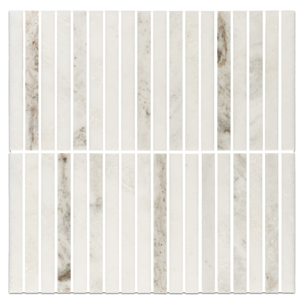 Bianco Oro Stack Mosaic Honed