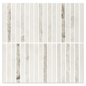 Bianco Oro Stack Mosaic Honed