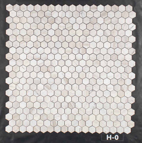 Vena D'Oro 2" Hexagon Mosaic Honed