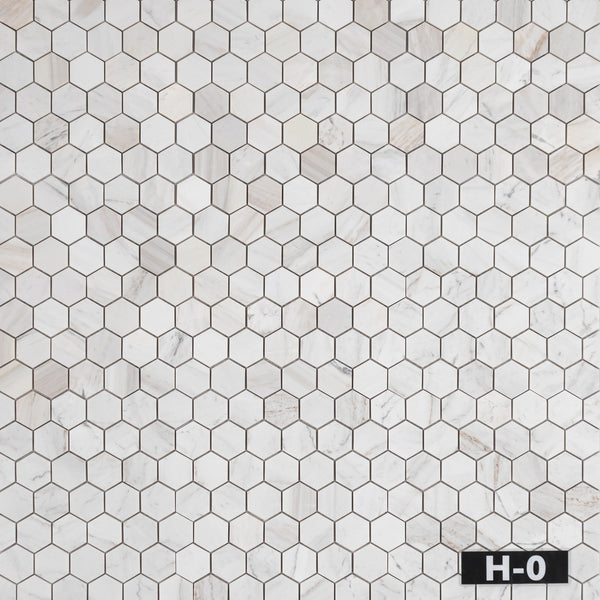 Vena D'Oro 2" Hexagon Mosaic Honed