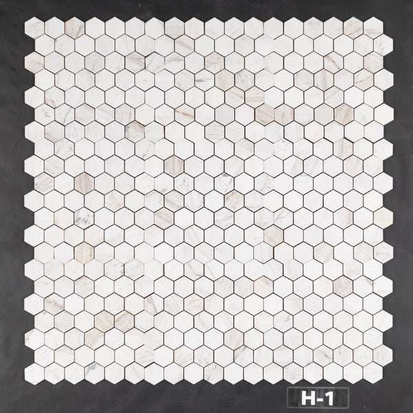 Vena D'Oro 2" Hexagon Mosaic Honed