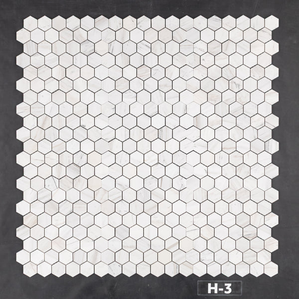 Vena D'Oro 2" Hexagon Mosaic Honed