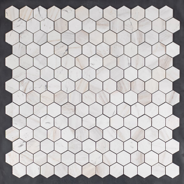 Vena D'Oro 2" Hexagon Mosaic Polished