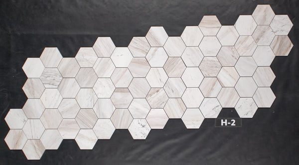 Vena D'Oro 5" Hexagon Mosaic Honed