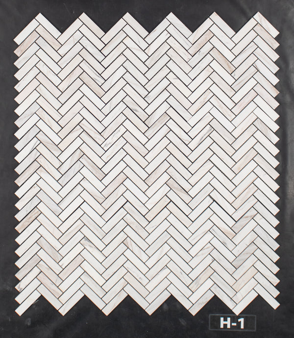 Vena D'Oro 1" x 4" Herringbone Mosaic Honed