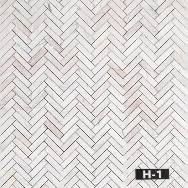 Vena D'Oro 1" x 4" Herringbone Mosaic Honed