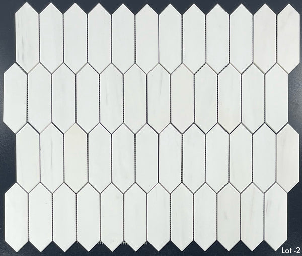 Dolomite 2" x 6" Picket Mosaic Honed