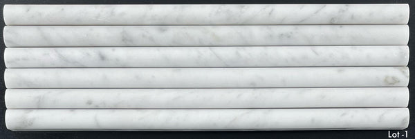 Bianco Carrara Petite Pencil Molding Honed